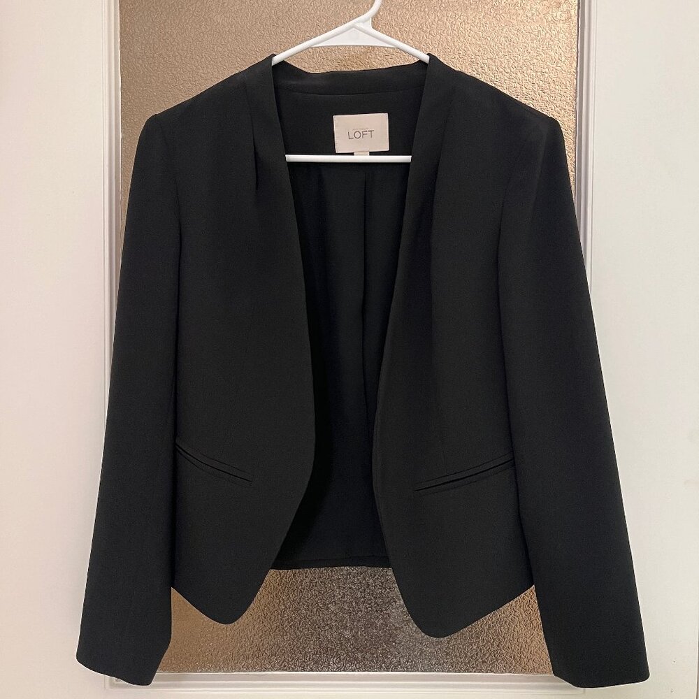 LOFT - Black XS Cropped Blazer